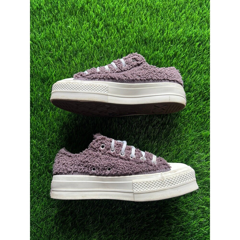 Converse Women's Chuck Taylor All Star Platform Low 'Cozy Sherpa sz 7.5 - Picture 4 of 6